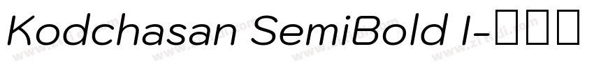 Kodchasan SemiBold I字体转换